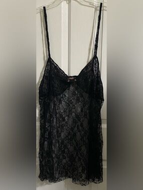 TATTOO ME SHEER BLACK LACE CHEMISE